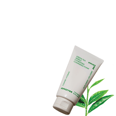 Innisfree Green Tea Amino Hydrating Cleansing Foam.