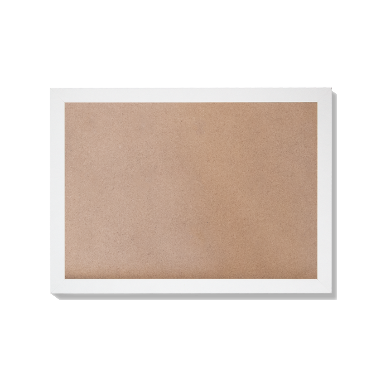 Empty white wooden frame designed for displaying completed custom photo puzzles from Date in a Crate.