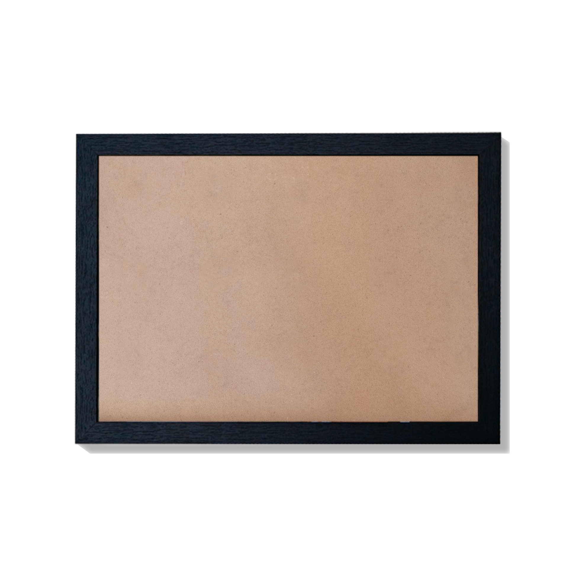 Empty black wooden frame designed for displaying completed custom photo puzzles from Date in a Crate.